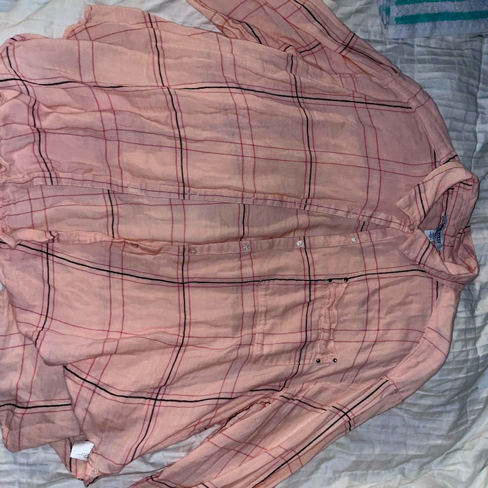 Pink Nine West flannel